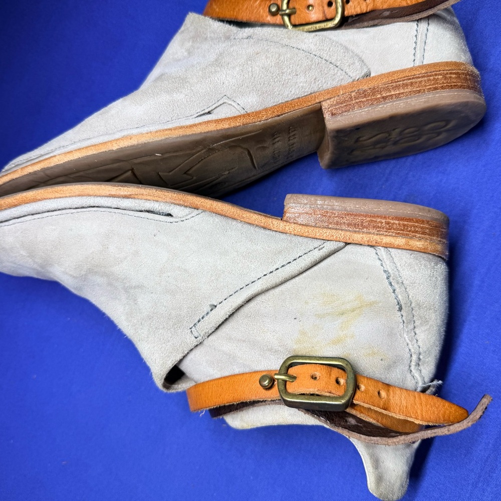 A.S.98 Women's Cream and Tan Ankle Boots - Picture 5 of 7